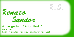 renato sandor business card