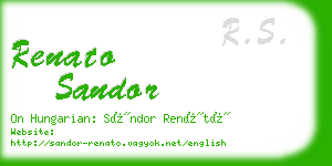 renato sandor business card